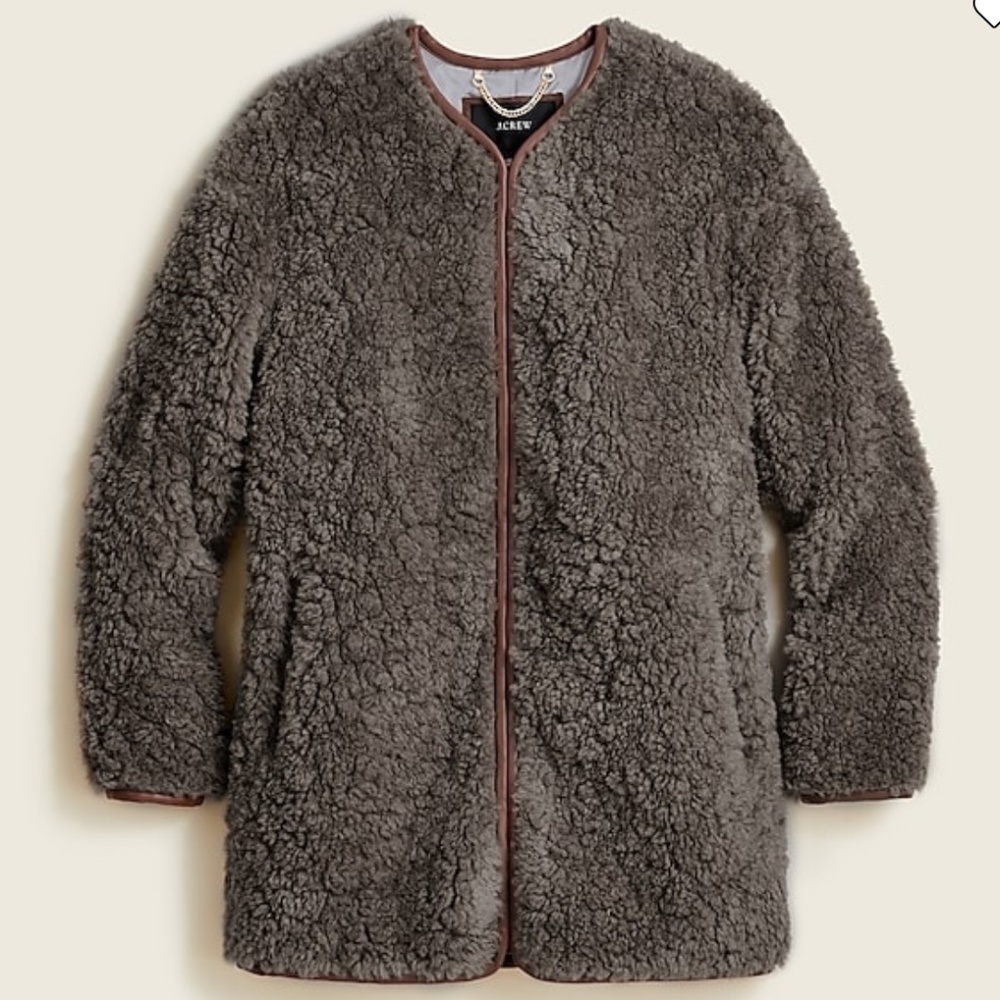 JCrew faux sherpa coat - size xxs
